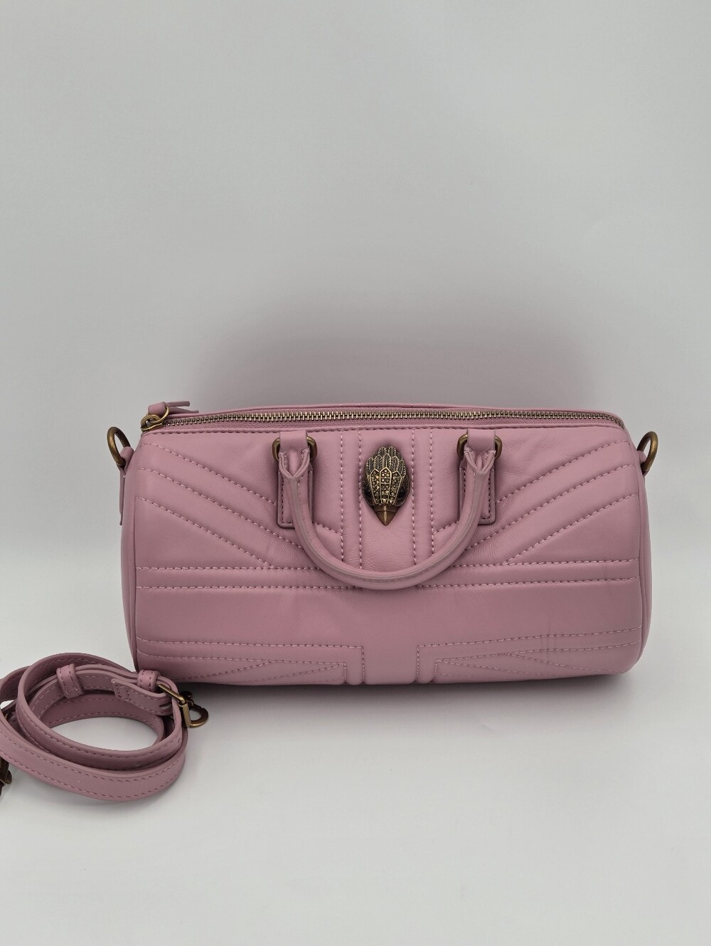 Kurt Geiger London Kensington Union Jack Barrel Bag In Pink